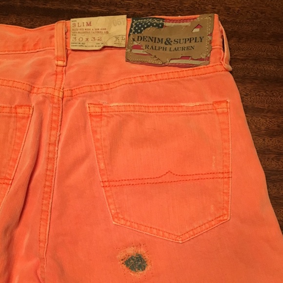 orange denim jeans mens